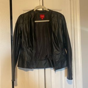 Guess black leather jacket